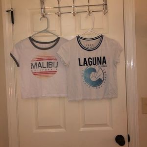 two white crop tops